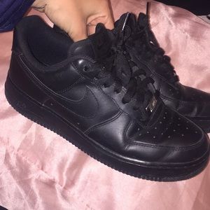 Black Nike Air Force 1s